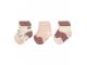 Lot de 3 Socquettes GOTS offwhite-powder pink-rust Size: 12-14