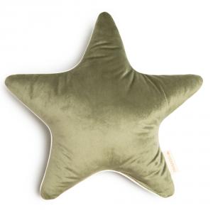 Nobodinoz - ARISTOTEVEL-007 - Coussin étoile Aristote Olive green (473482)