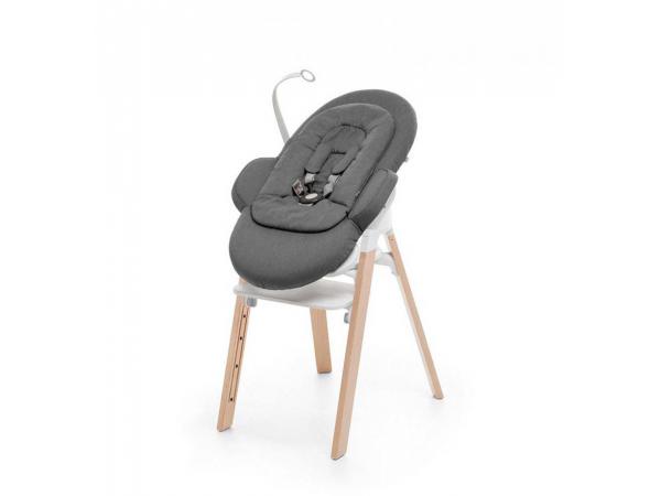 Ensemble chaise steps naturel et siège bébé deep grey