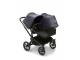 Poussette Bugaboo Donkey 5 DUO base Noir-Midnight black capotes Stormy Blue