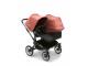 Poussette Bugaboo Donkey 5 DUO base Graphite-Midnight black capotes Sunrise Red