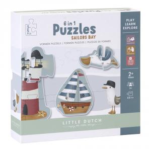 Puzzle 6 en 1  Sailors Bay FSC - Little-dutch - LD4761