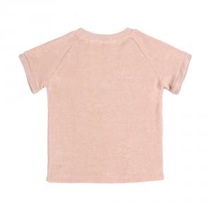 T-shirt manches courtes rose poudré Eponge 7-12 mois - Lassig - 1531038772-80