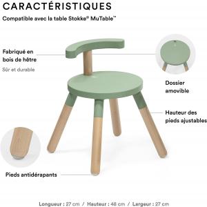Chaise pour table de jeu Stokke MuTable V2 vert trefle (Clover Green) - Stokke - 627103