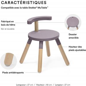 Chaise pour table de jeu Stokke MuTable V2 couleur lilas (Lilac) - Stokke - 627104