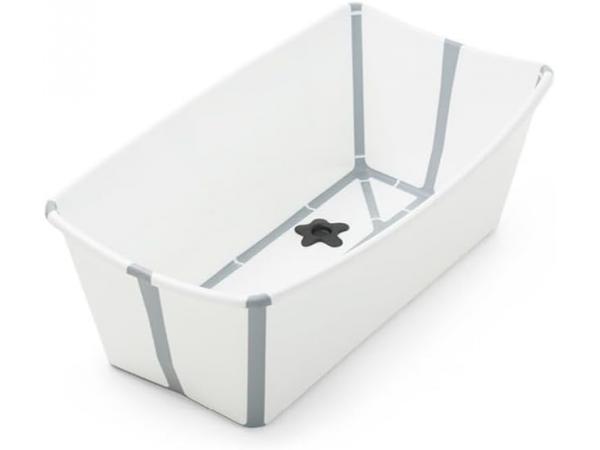 Ensemble baignoire flexi bath® blanc et transat de bain nouveau -né (white)
