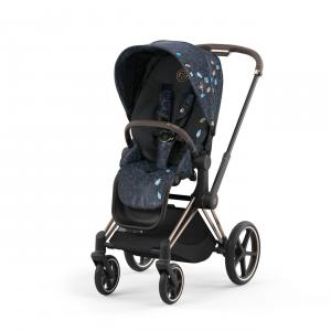 Poussette PRIAM 4 châssis Rose Gold habillage Jewels of Nature - Cybex - BU640